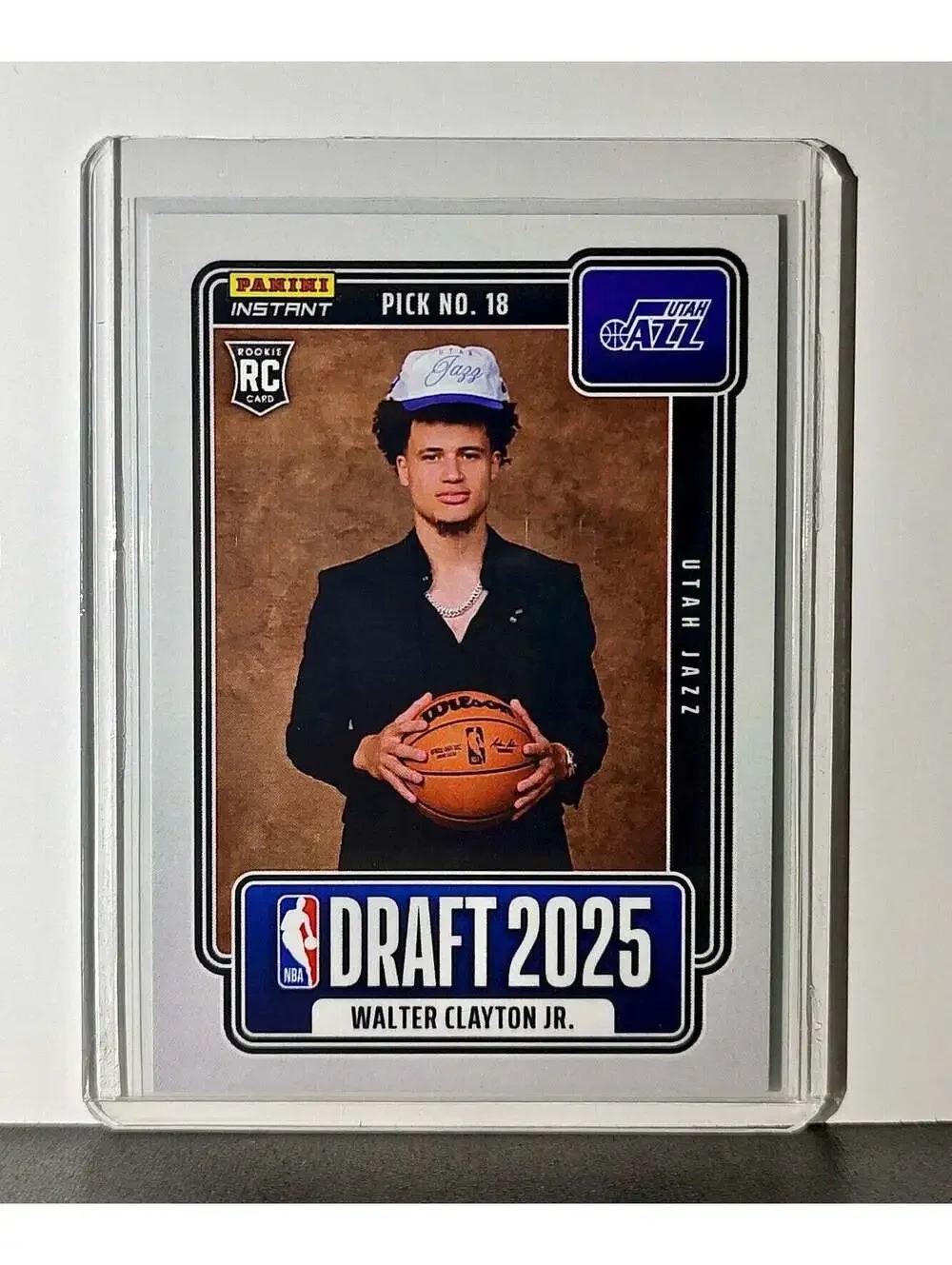Walter Clayton Jr. Rookie 2025-26 Panini NBA #18 Draft Night Card Utah Jazz